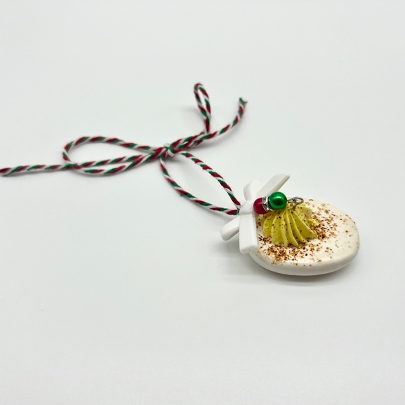 Deviled Egg Christmas Ornament – Handmade Clay Food Ornament | Funny Holiday - Picture 6 of 15